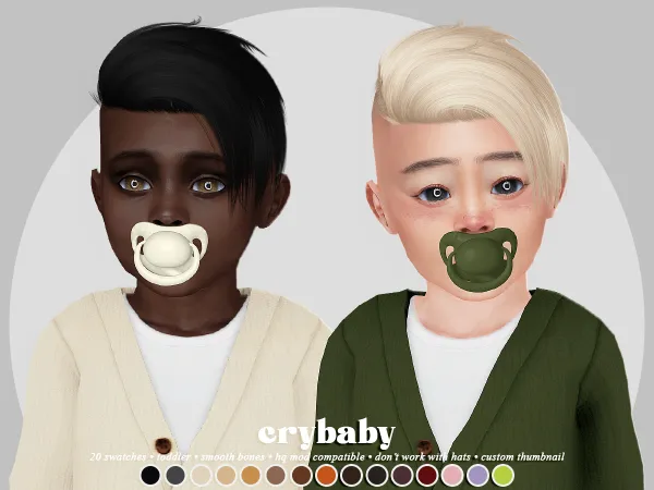 Alpha crybaby spark hair (anto) toddler mf by crybaby - The Sims 4 Custom Content