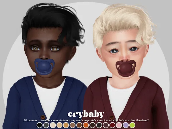 Alpha crybaby electric hair (anto) toddler mf - The Sims 4 Custom Content