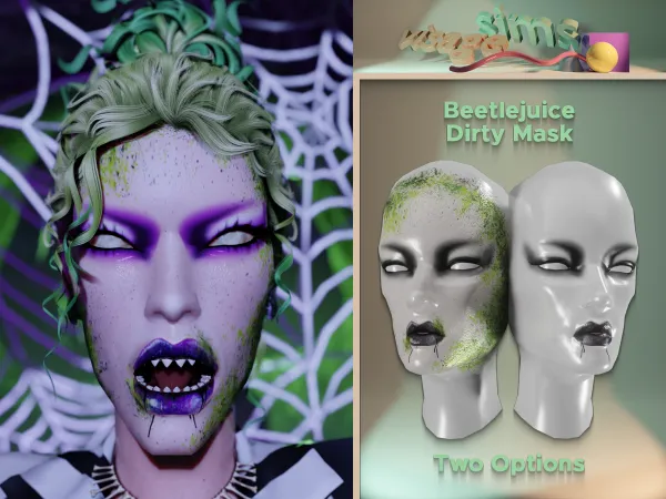 Alpha Beetlejuice Dirty Mask by v1s4g3 - The Sims 4 custom content