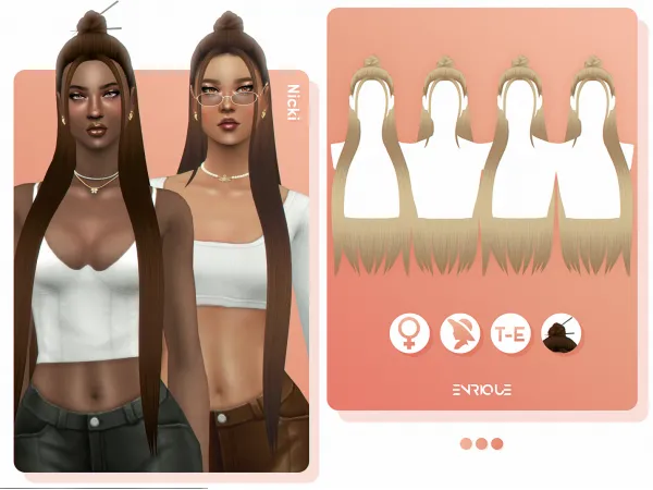Maxis Match [EnriqueS4] Nicki Set by EnriqueS4 - The Sims 4 Custom Content
