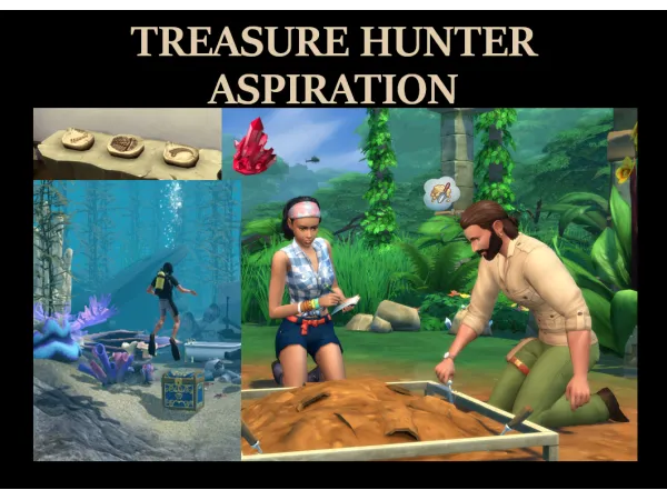 Maxis Match Treasure Hunter Aspiration by simsfinds - The Sims 4 Custom Content