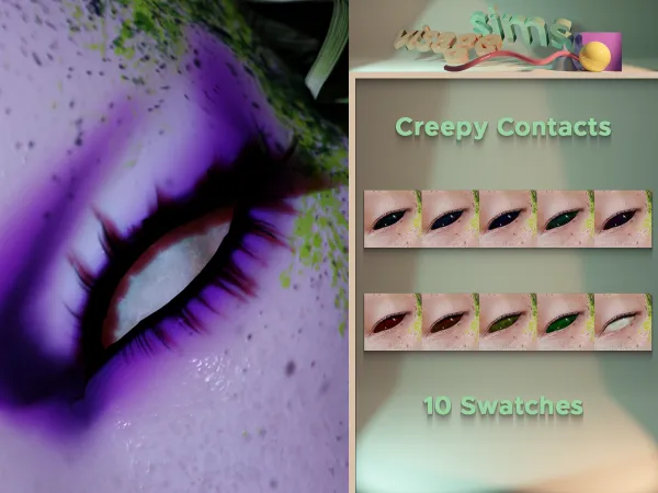 Alpha Creppy Contacts by v1s4g3 - The Sims 4 custom content
