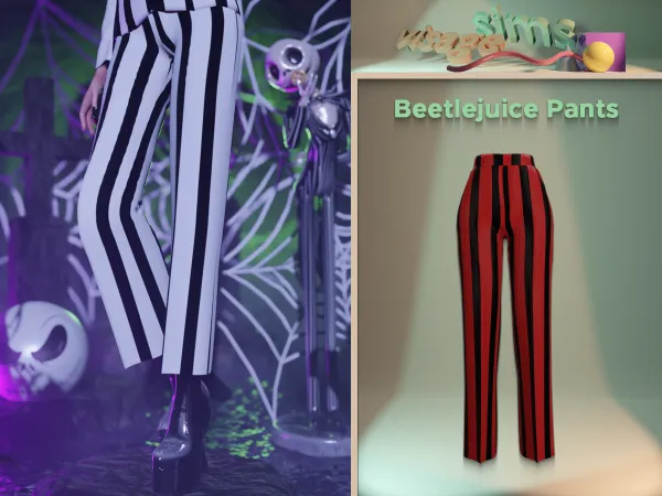 Alpha Beetlejuice Pants by v1s4g3 - The Sims 4 custom content