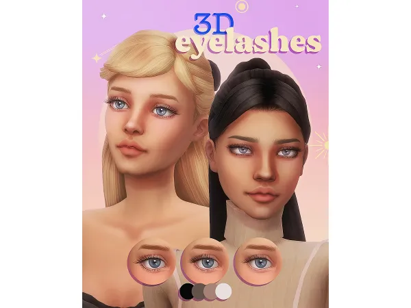 Maxis Match 3D eyelashes Part 1 by simsfinds - The Sims 4 Custom Content