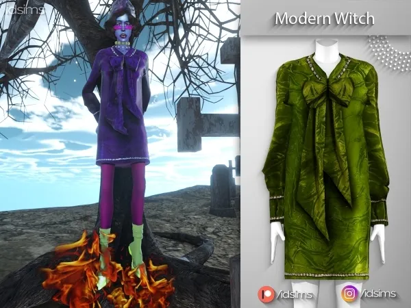 Alpha Modern Witch by polygoncouture - The Sims 4 Custom Content