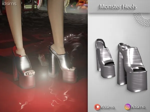 Alpha Monster Heels by polygoncouture - The Sims 4 Custom Content