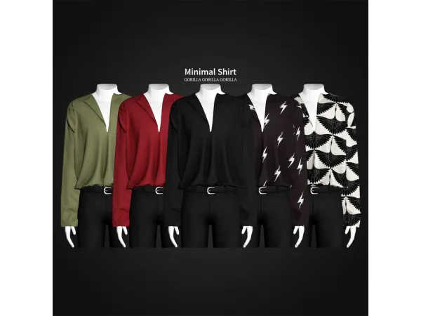 Alpha Minimal Shirt by Gorilla Gorilla Gorilla - The Sims 4 Custom Content