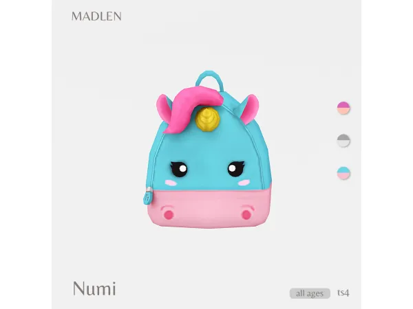 Maxis Match Numi Backpack by Madlen - The Sims 4 Custom Content