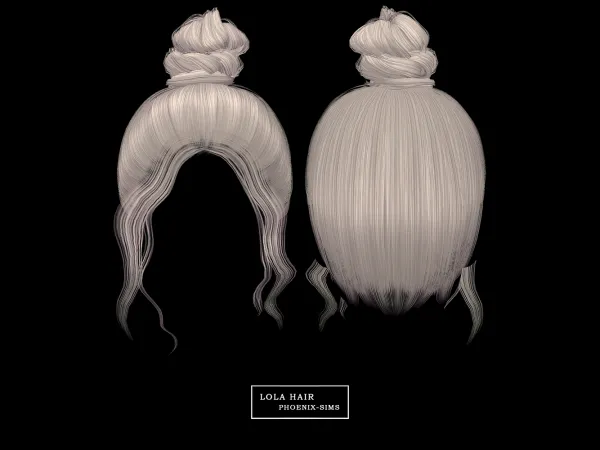 Alpha Lola Hair by phoenixsims4 - The Sims 4 Custom Content