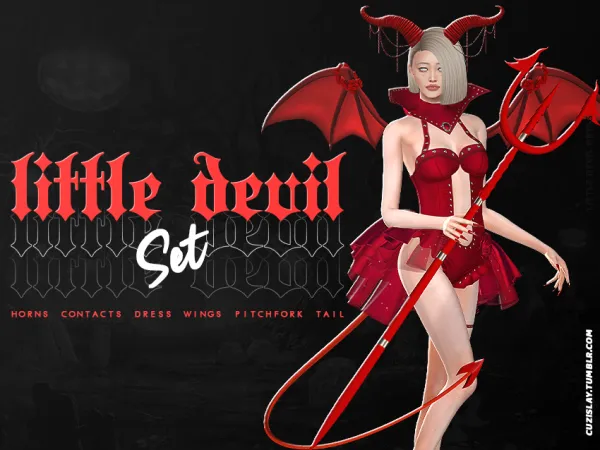 Alpha Little Devil Set - The Sims 4 Custom Content
