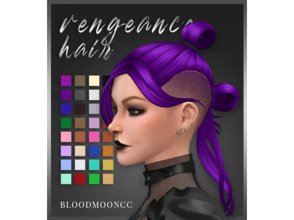Maxis Match Vengeance Hair - The Sims 4 Custom Content
