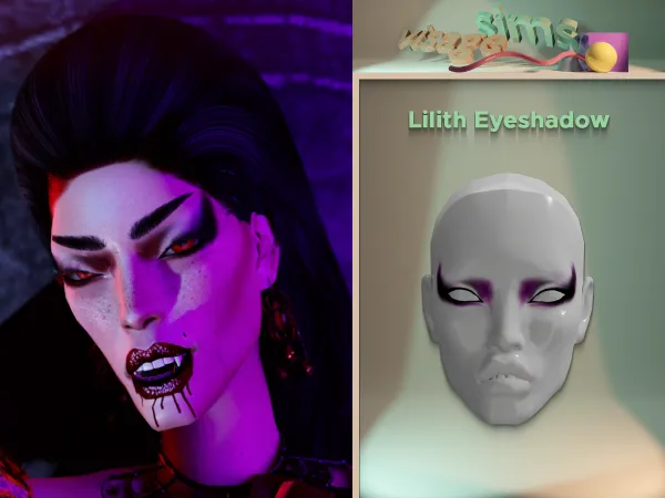 Alpha Lilith Eyeshadow by v1s4g3 - The Sims 4 custom content