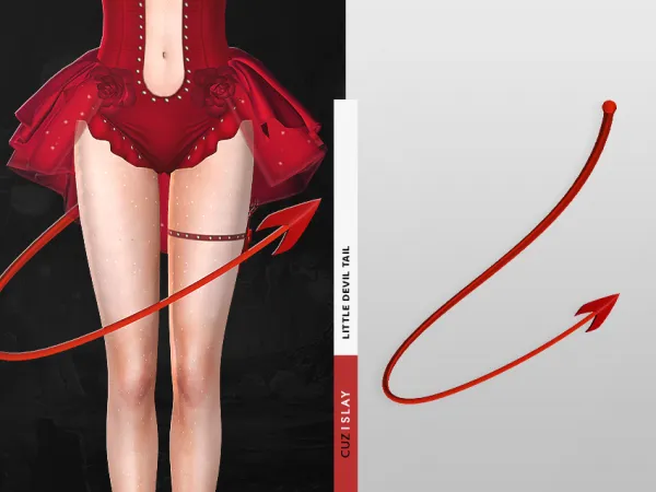 Alpha Little Devil Tail by cuzislay - The Sims 4 Custom Content