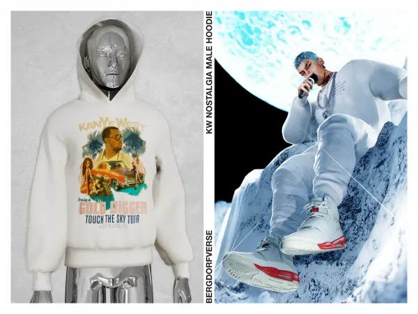 Alpha kw nostalgia male hoodie by bergdorfsims - The Sims 4 Custom Content