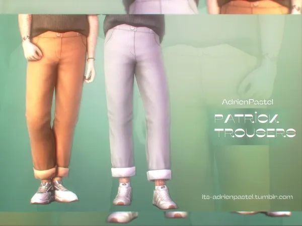 Maxis Match Patrick Trousers by adrienpastel - The Sims 4 Custom Content