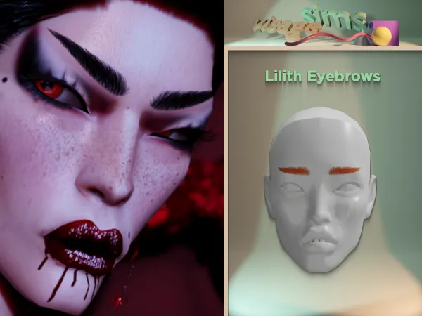 Alpha Lilith Eyebrows by v1s4g3 - The Sims 4 custom content