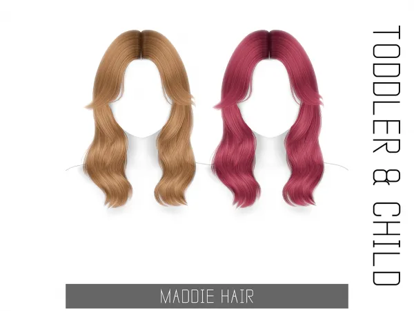 Alpha MADDIE HAIR TODDLER CHILD by simsfinds - The Sims 4 Custom Content