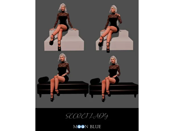 Mix Secret Lady Moon Blue - The Sims 4 Custom Content