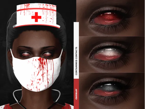 Alpha Contamination Contacts by cuzislay - The Sims 4 Custom Content