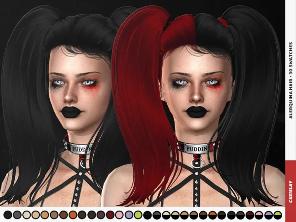 Alpha Alerquina Hair by cuzislay - The Sims 4 Custom Content