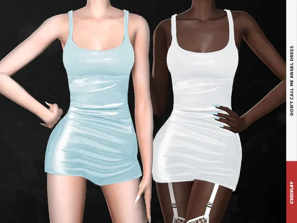 Alpha Don't Call Me Angel Dress by cuzislay - The Sims 4 Custom Content