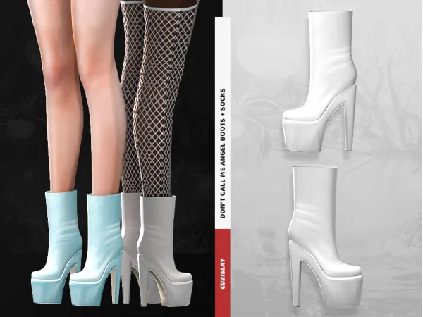 Alpha Don't Call Me Angel Boots by cuzislay - The Sims 4 Custom Content