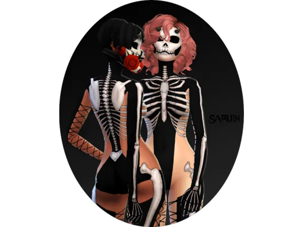 Maxis Match SKELETON Jumpsuit - The Sims 4 Custom Content