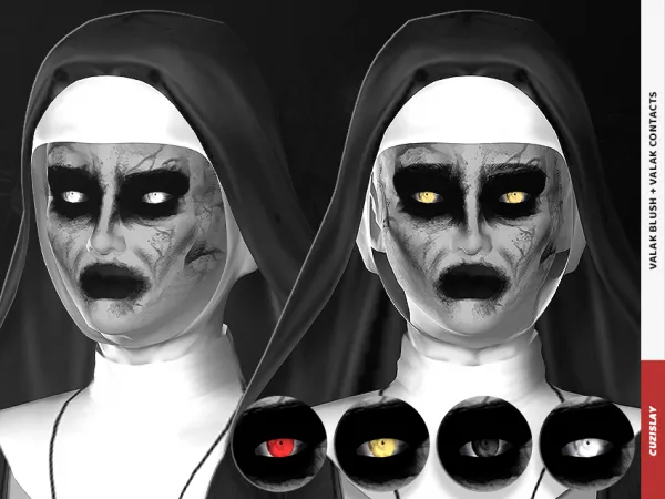 Alpha Valak Contacts Blush by cuzislay - The Sims 4 Custom Content