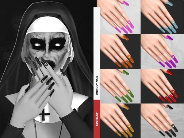 Alpha Unholy Nails by cuzislay - The Sims 4 Custom Content