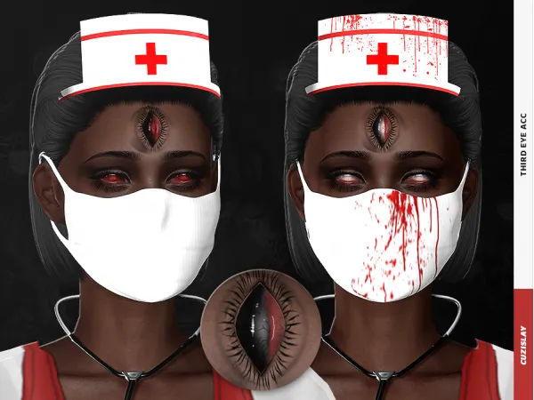 Alpha Third Eye Acc by cuzislay - The Sims 4 Custom Content