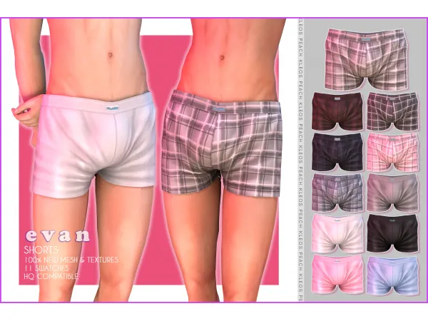 Mix PEACH Evan Shorts by smsims - The Sims 4 Custom Content