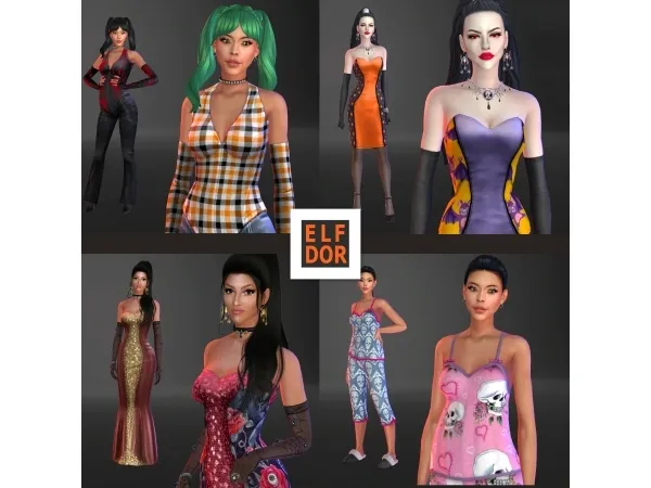 Maxis Match October Collection 2 Vamp Couture Maxis Match by elfdor - The Sims 4 Custom Content