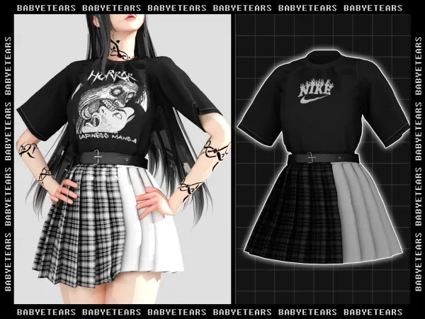 Alpha Simply and cute outfit babyetears - The Sims 4 Custom Content