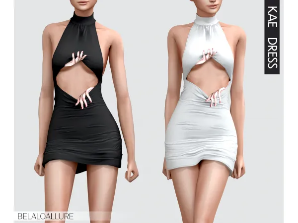 Alpha Kae dress by simsfinds - The Sims 4 Custom Content