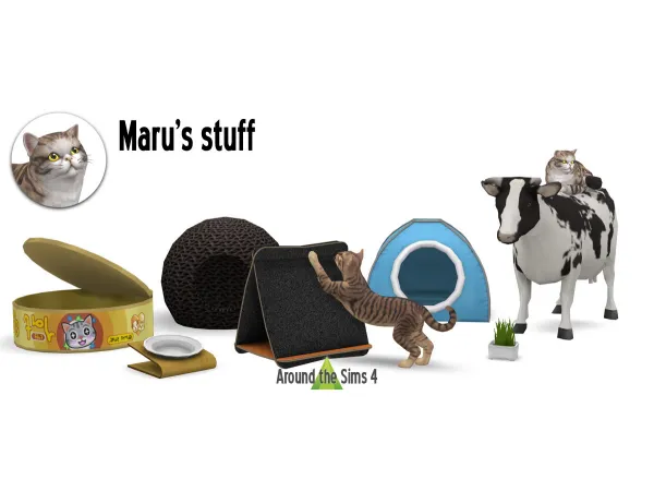 Maxis Match Around Marus Stuff for cats - The Sims 4 Custom Content