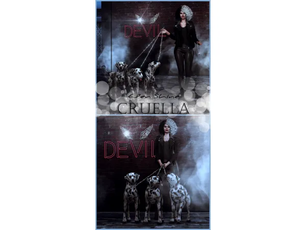 Mix [ES] Cruella by Elen Shine - The Sims 4 Custom Content