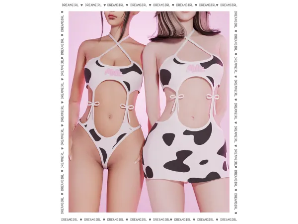 Alpha MILKY OUTFITS by simsfinds - The Sims 4 Custom Content