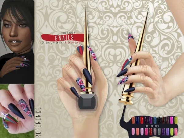 Alpha G NAILS by redheadsims - The Sims 4 Custom Content