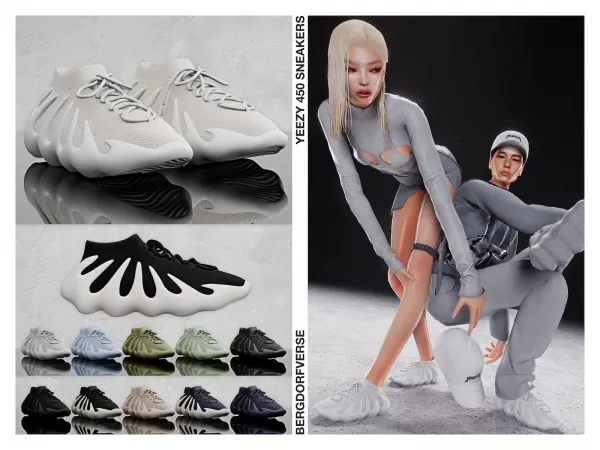 Alpha Yeezy 450 Sneakers by bergdorfsims - The Sims 4 Custom Content