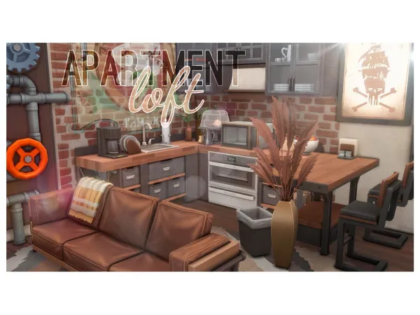 Maxis Match loft apartment by simsfinds - The Sims 4 Custom Content