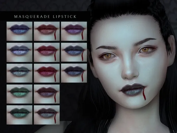 Mix Masquerade Lipstick by Lutessasims - The Sims 4 Custom Content