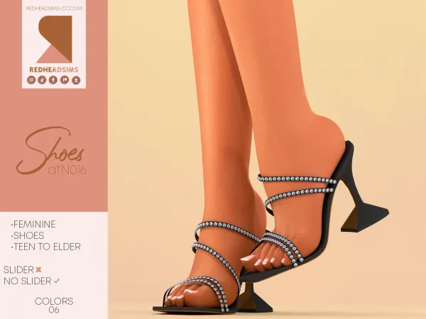 Alpha AF SHOES N016 NO SLIDER by redheadsims - The Sims 4 custom content