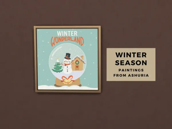 Maxis Match 6 Winter season pictures on these Dream Home Decorator frames - The Sims 4 Custom Content