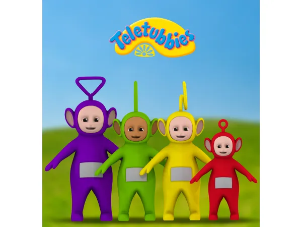 Alpha TELETUBBIES DECOR TOY COSTUMES by redheadsims - The Sims 4 Custom Content