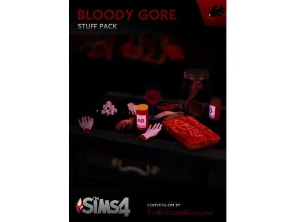 Alpha Bloody Gore Stuff Pack by simsfinds - The Sims 4 Custom Content