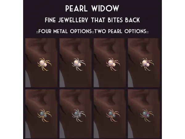 Maxis Match Pearl Widow Earrings Simblreen Extra creamforbreakfast by simsfinds - The Sims 4 Custom Content