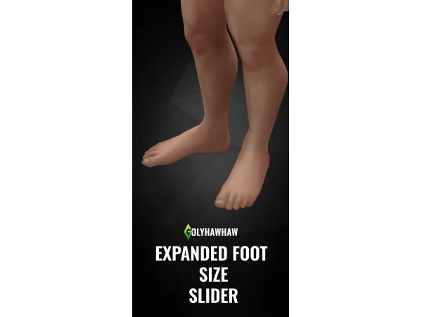Mix EXPANDED FOOT SIZE SLIDER by simsfinds - The Sims 4 Custom Content