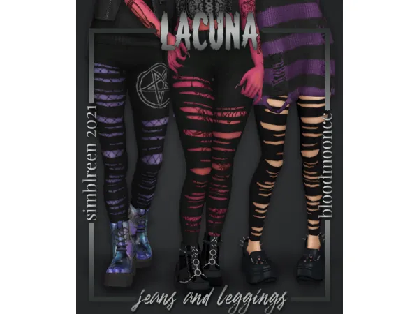 Mix Lacuna Bottoms SIMBLREEN 2021 by bloodmooncc - The Sims 4 Custom Content
