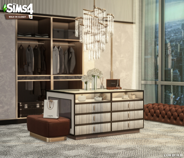 Mix September 2021 Set Millionaire Quinn Walk in Closet by simsfinds - The Sims 4 Custom Content