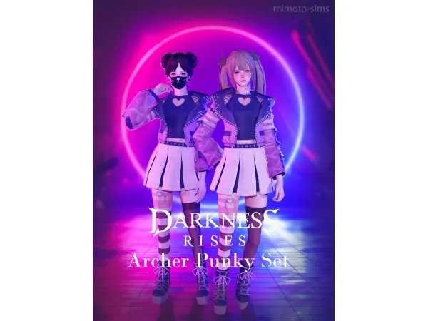 Alpha Darkness Rises Archer Punky Set sims by simsfinds - The Sims 4 Custom Content